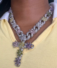 Bloom Floral Cross Necklace