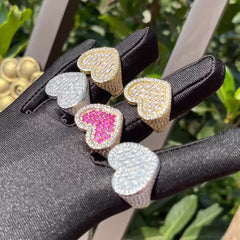 Radiant Baguette Heart Ring