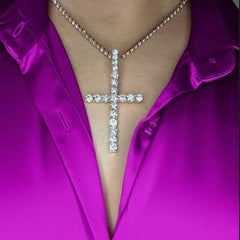 Serenity Tennis Cross Necklace