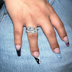 Baguette Halo Ring