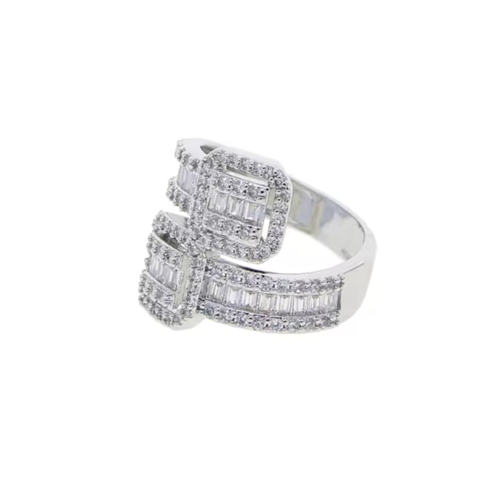 Baguette Halo Ring