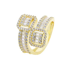 Baguette Halo Ring