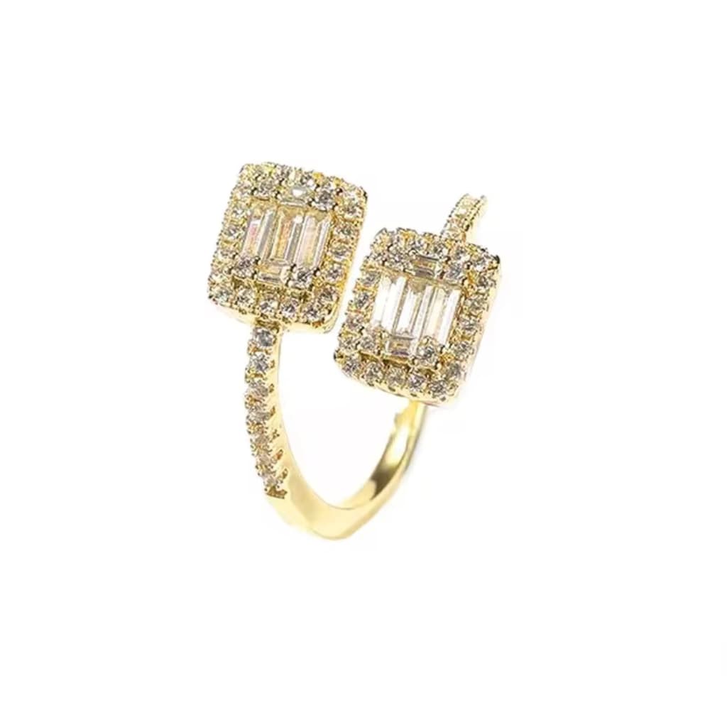 Baguette Halo Ring