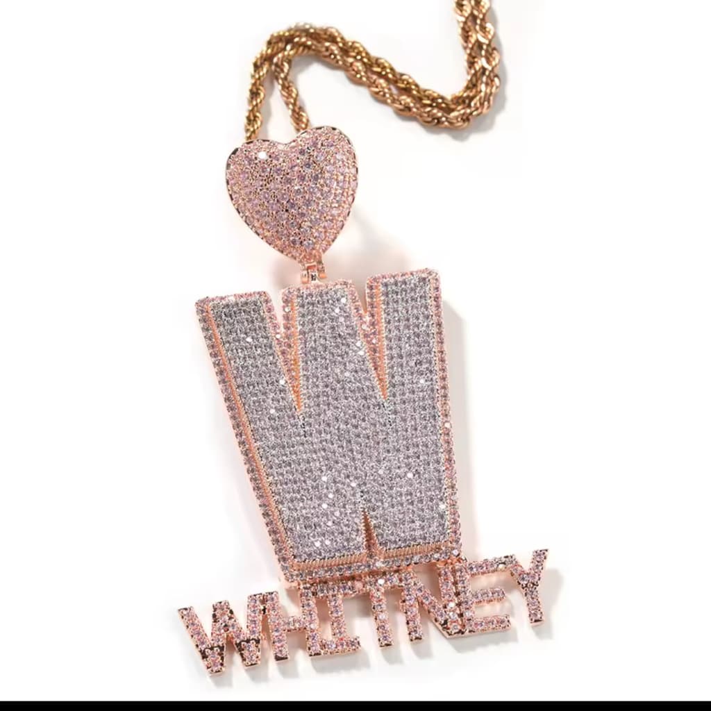 Initial Affection Custom Name Pendant