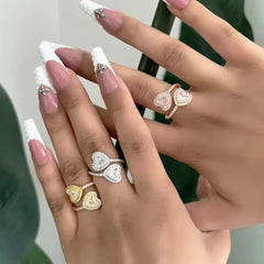 Twin Hearts Ring