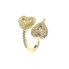 Twin Hearts Ring